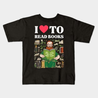 I LOVE TO READ IRISH BOOKS Kids T-Shirt